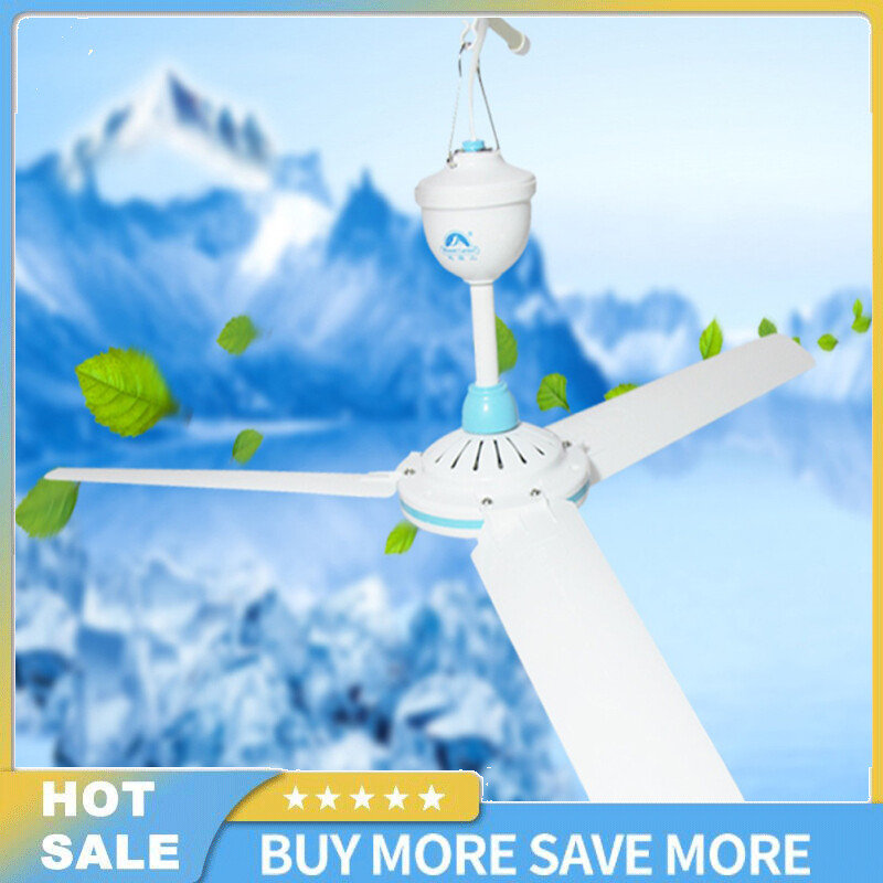 DC 12V Low-voltage Ceiling Hanging Fan Household Camping Electrical Fan