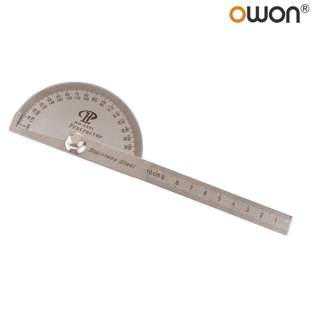 Stainless Steel Rotar-y Protractor Angle Gauge Finder Ruler Meter Measuring Tool