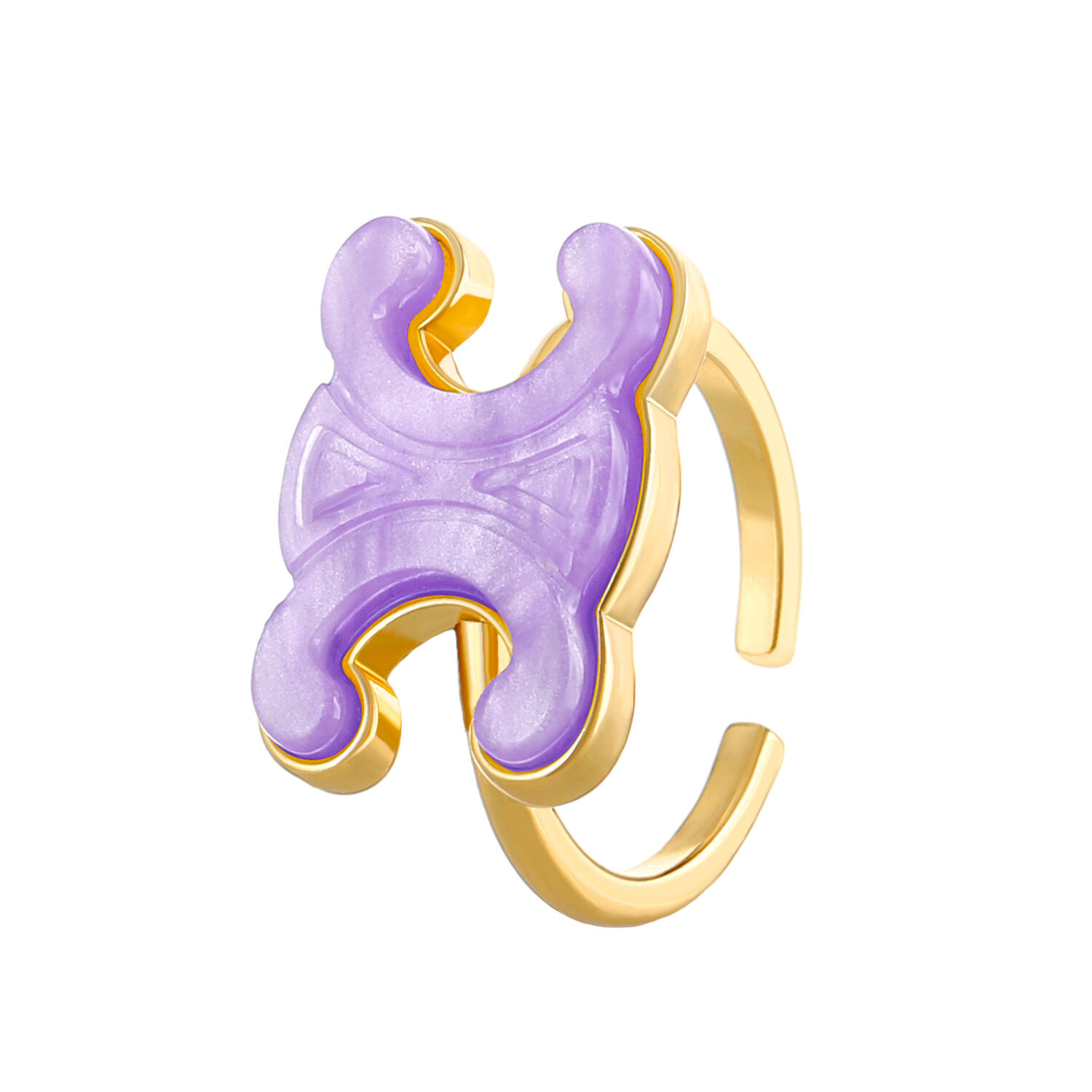 WHC Jewelry Latest Simple Macaron Candy Color Acrylic Adjustable Rings for Women Fashion Design