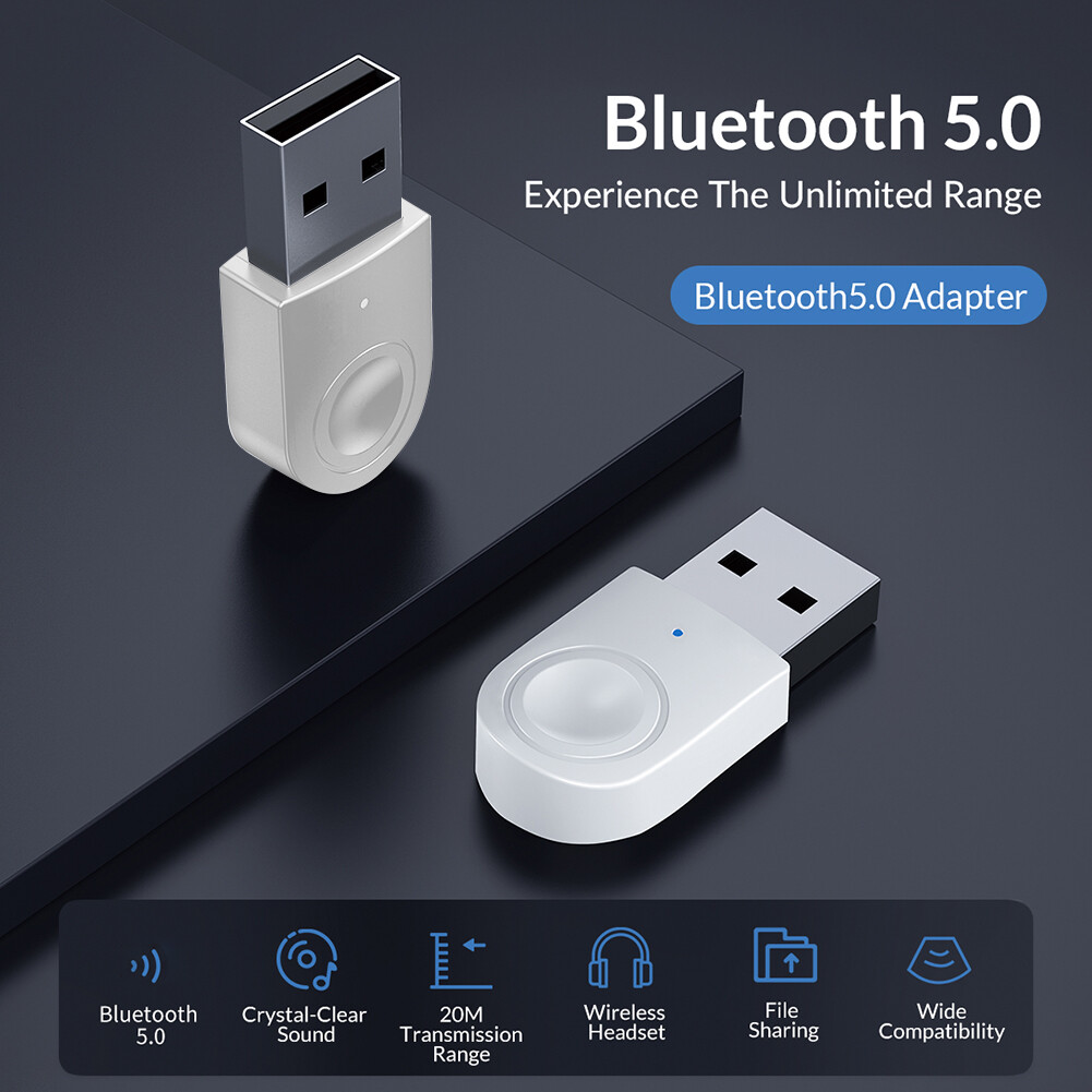 ORICO USB Bluetooth 5.0 Dongle Transmitter Receiver Audio Adapter for PC