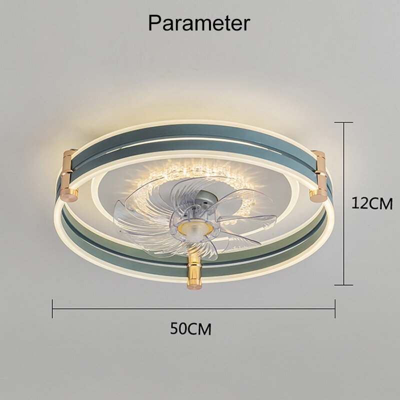 KS Fan Light Ceiling Light LED Light Room Decorative Light Living Room Light Remote Control Dimmable Bedroom Light 220v 50cm