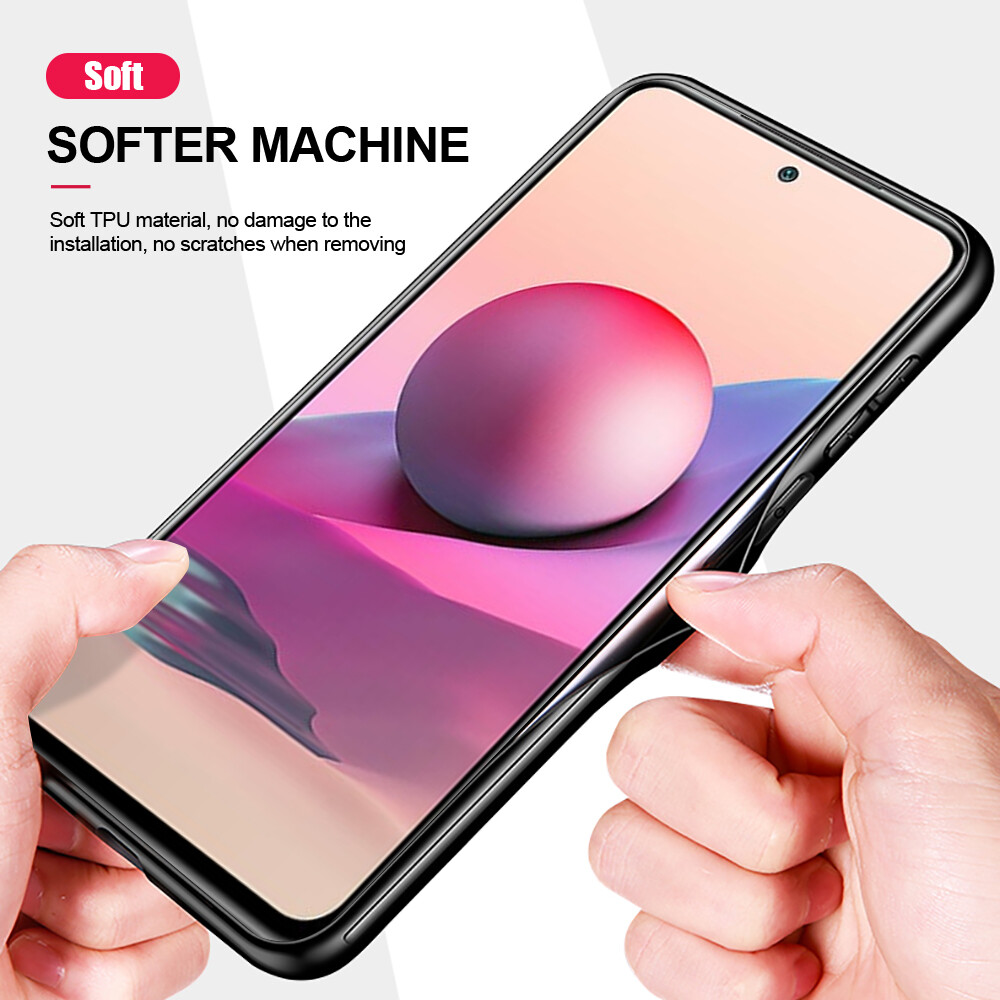Xiaomi Redmi Note 10 Pro Matte PU Soft Silicone Frame Case For Redmi Note 10 Pro 10s Luxury Case on Xiaomi Redmi Note10 Car Holder Magnet Back Cover Shell Coque