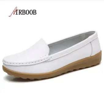 white flat shoes