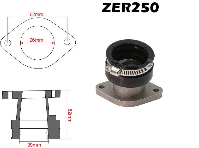 Intake manifold carburetor boot for 99-04 yamaha bear tracker 250 yfm250