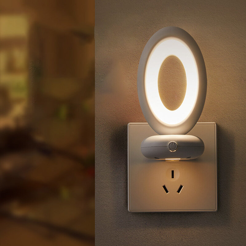 XMDS Đèn Ngủ Led Xoay Điều Khiển Từ Xa Đèn Cho Ăn Cắm Điện Đèn Ngủ Phòng Ngủ Không Khí Bảo Vệ Mắt Ánh Sáng Dịu Nhẹ
