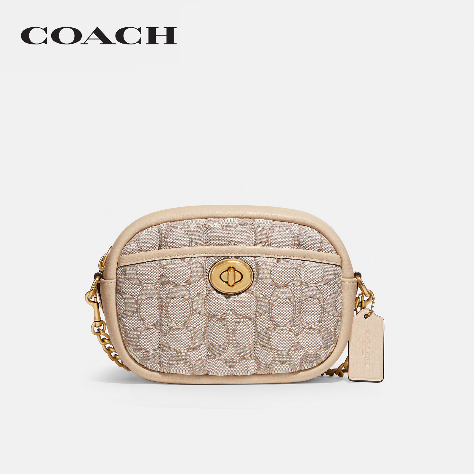 coach small camera bag with quilting