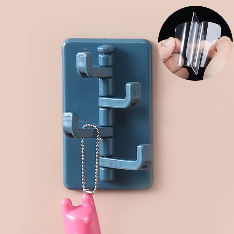 ABS creative kitchen wall hook nail-free Self-adhesive door hooks hooks for storage bathroom