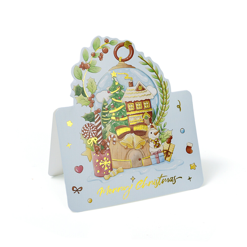 YESPERY 1/10pcs Ins Xmas Greeting Card Christmas Retro Cute Cartoon Greeting Card Merry Christmas Card Postcard