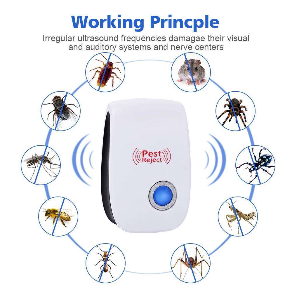 Ultrasonic Cockroach Mosquito Repeller Home Repellent Device Pest Exterminator