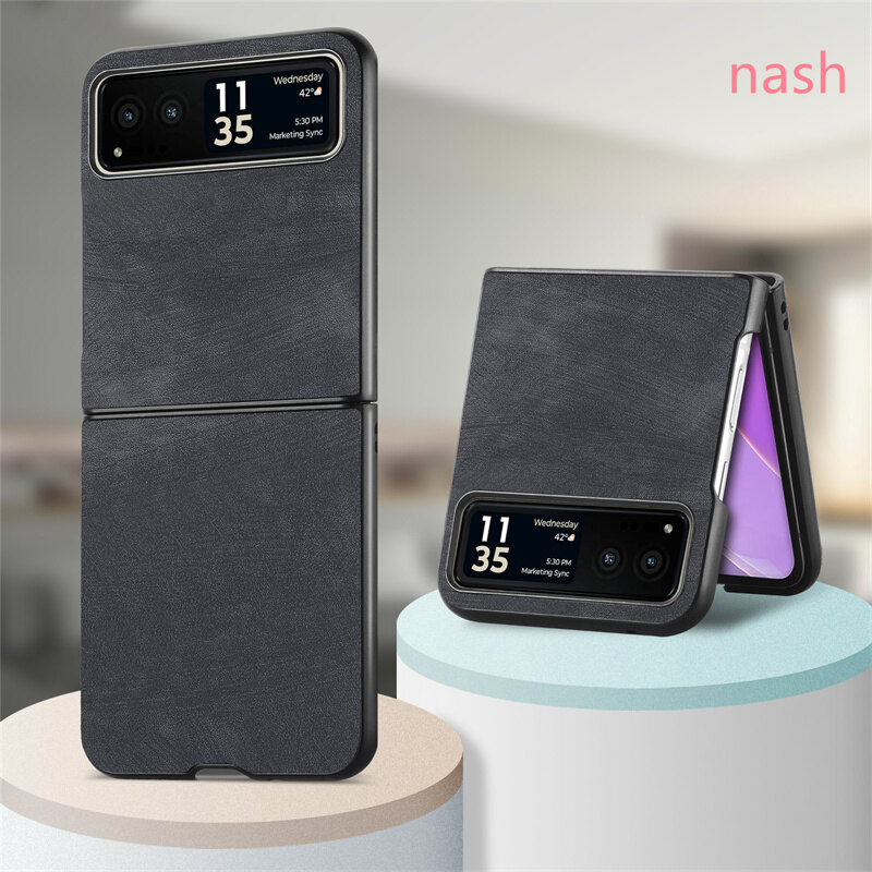 For Motorola Razr 40 Non stick fingerprint Luxury Skin-friendly leather Shockproof phone case