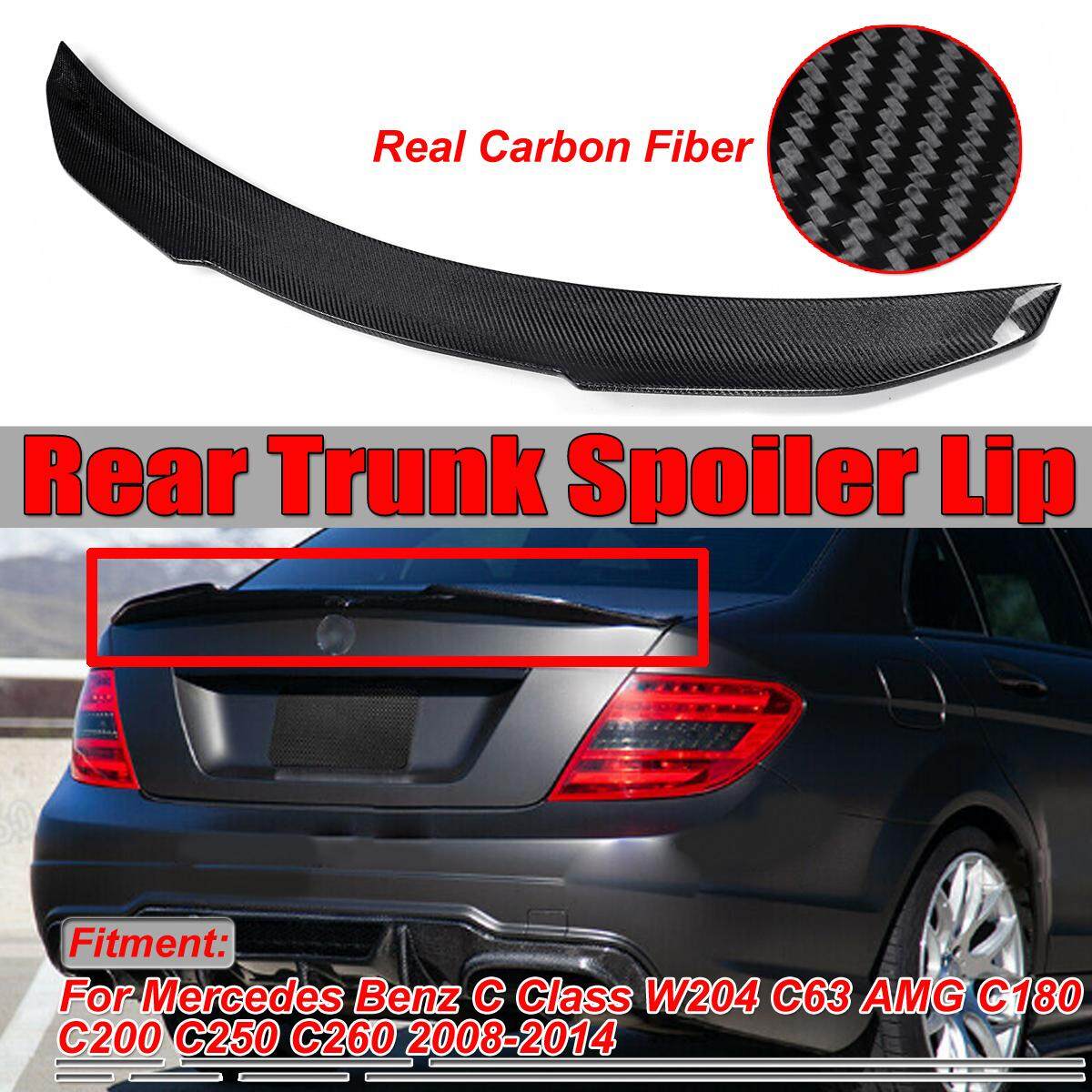 REAL Carbon Fiber Highkick Trunk Spoiler For Benz W204 C250 C300 C63 AMG 08-14