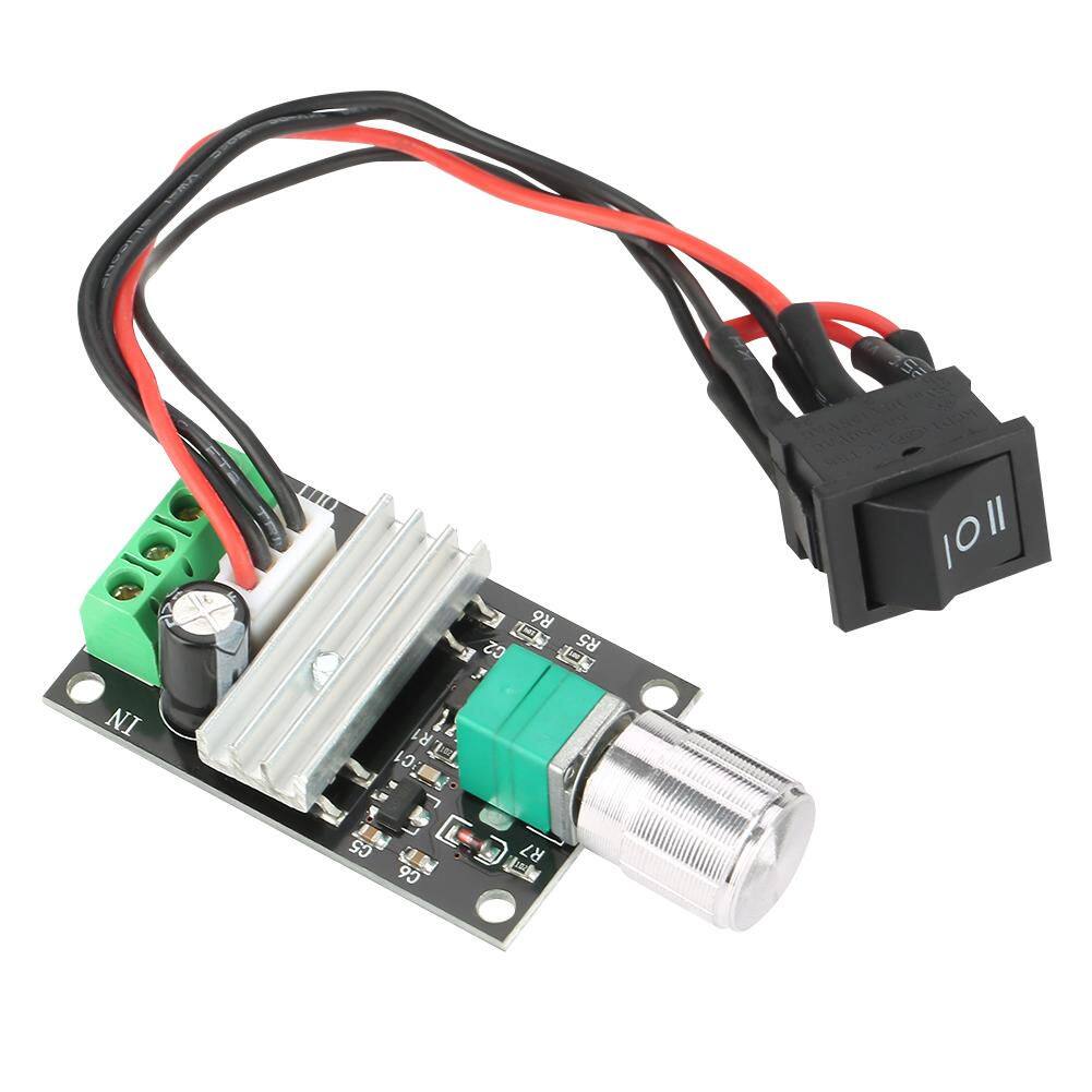 Motor Speed Controller DC 6V 12V 24V 3A PWM Motor Speed Control Reversible Controller Regulator with Switch