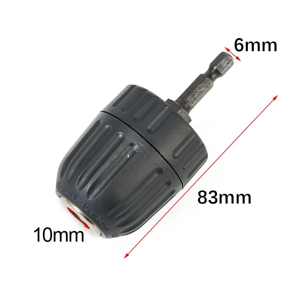 Keyless Drill Bit Chuck Quick Change Hex Shank Driver For Impact Wrench Socket Adaptor Converter