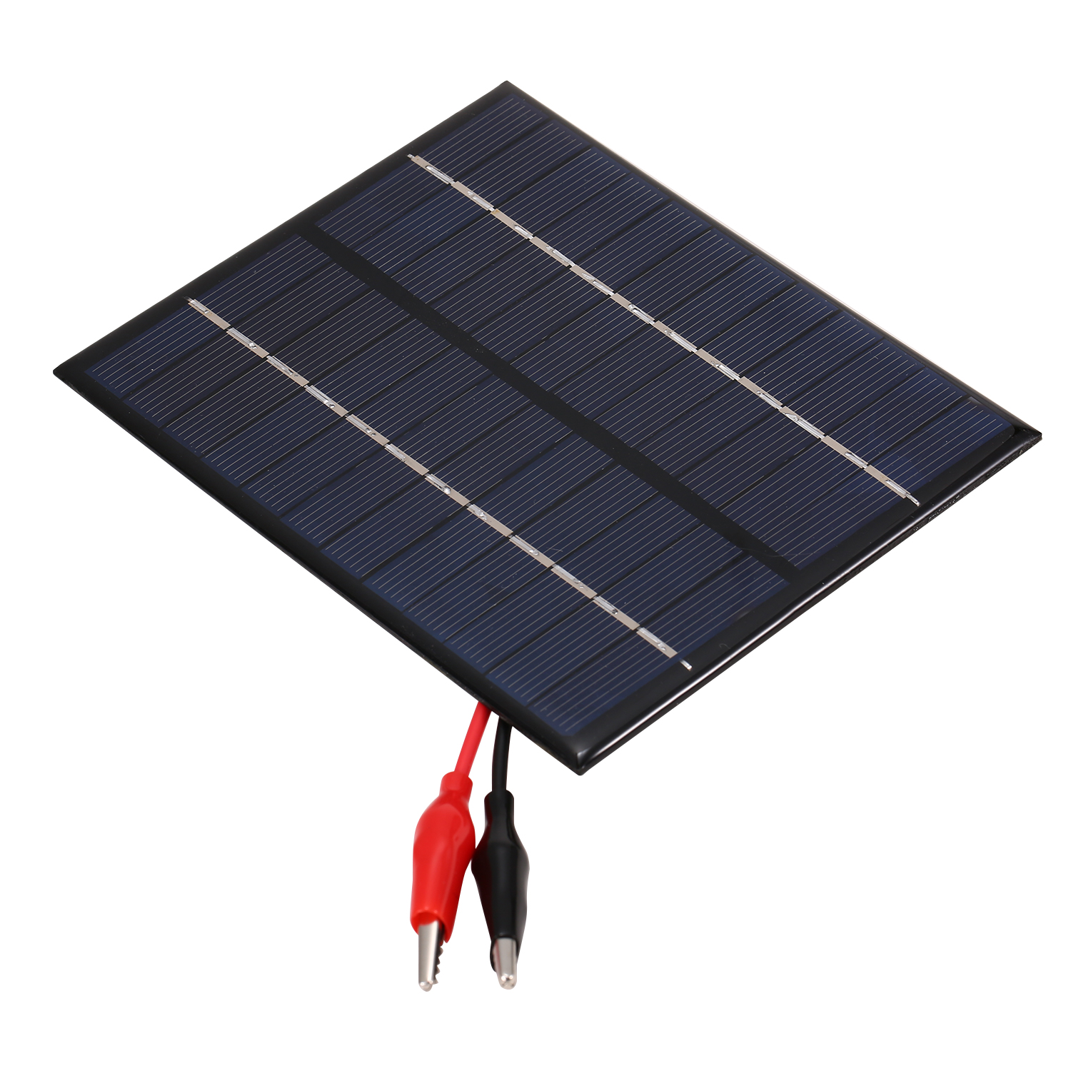 Tấm Năng Lượng Mặt Trời 2W 12V Có Kẹp Pin Mặt Trời Silicon Đa Tinh Thể Tấm Năng Lượng Mặt Trời Cầm Tay Cắm Trại Chống Nước Tự Làm Tương Thích Với Đèn Đường Đèn Sân Vườn QuạT Bơm