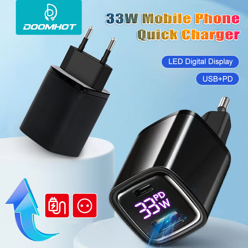DoomHot Đầu Sạc Nhanh 33W Sạc Nhanh + Sạc Chậm Màn Hình Kỹ Thuật Số LED