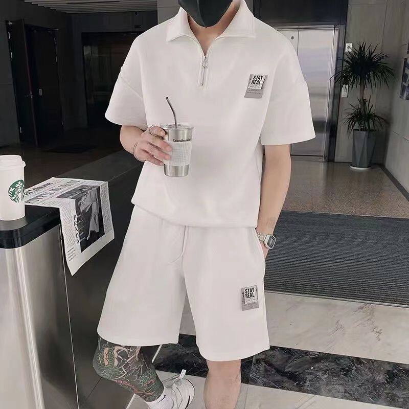 Men's set new 2023 men's quick drying set versatile i fashion set shorts men's summer men's set full set