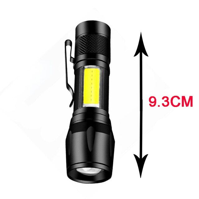 Powerful LED Flashlight 3 Modes USB Rechargeable Outdoor Bright Tactical Torch Portable Waterproof Light Self Defense Camping