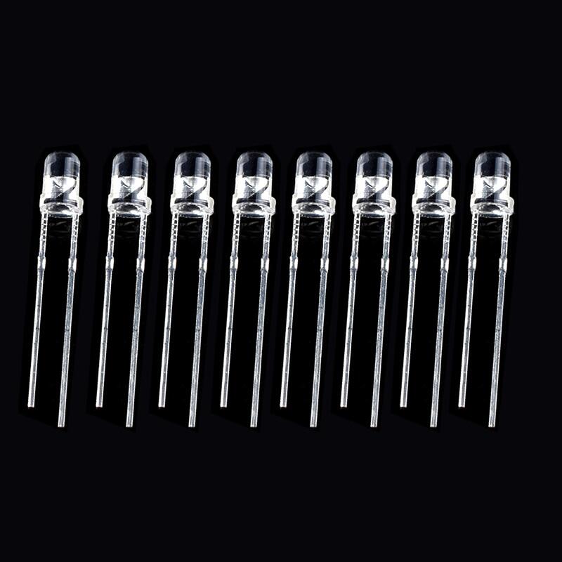 100PCS 3MM 5MM LED Diode Light Assorted Kit, Lamp Emitting Diodes Led Light Electronic Kit Red Orange Yellow Green Blue White