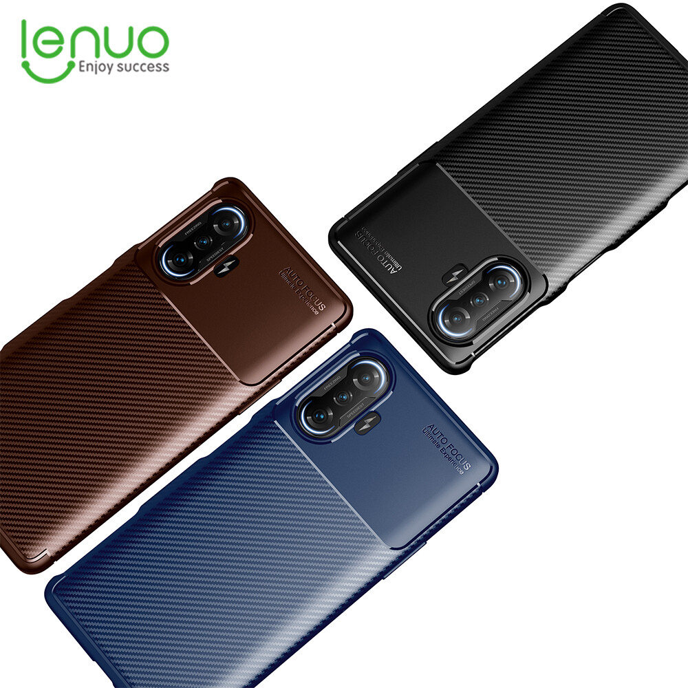 Lenuo Phone Case For Xiaomi Poco F5 Pro F5 F3 GT / Redmi K40 Gaming / K40 Pro+ Case - TPU Carbon Fiber Shockproof Anti-scratch Matte Cellphone Back Cover