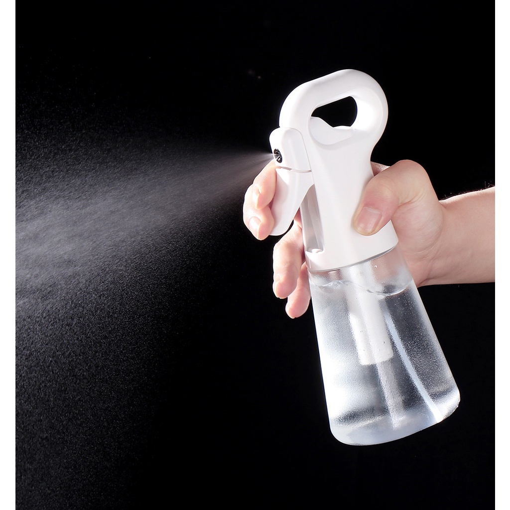 【♡Lovely girls house♡】300ml Transparent Portable High Pressure Continuous Mist Spray Bottle Hairdressing Empty Bottle Refillable Mist Bottle Salon Barber Hair Tools Water Sprayer Care Tools