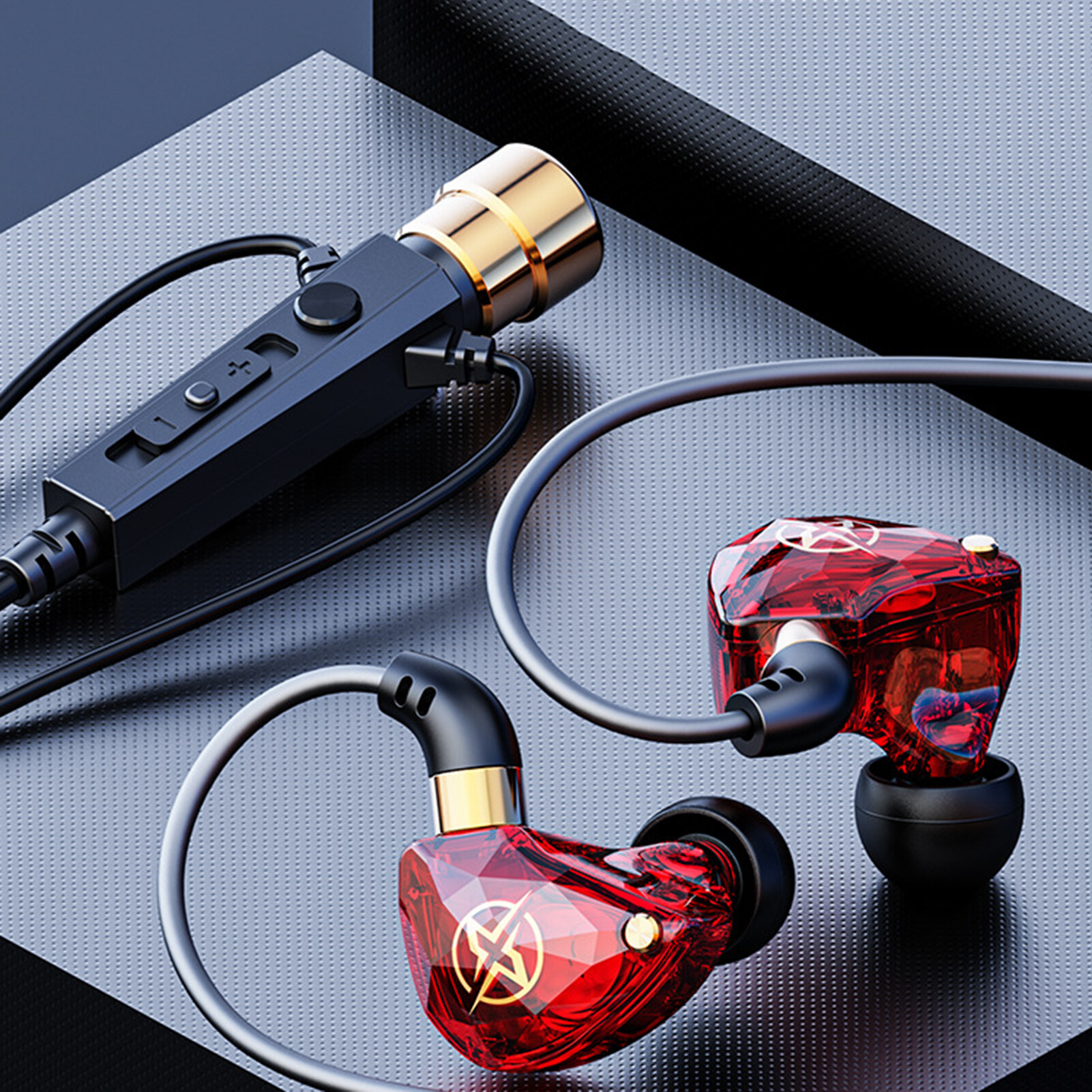 Wired Earphone Universal Noise Reduction 3.5mm L-shaped Plug Dynamic Gaming Headphone with Microphone for Karaoke Professional Earphone Comfortable