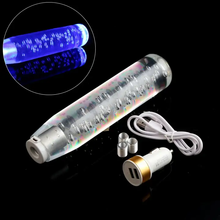 Homyl 30cm Universal LED Crystal Bubble Car Gear Stick Shift Lever Shifter Knob