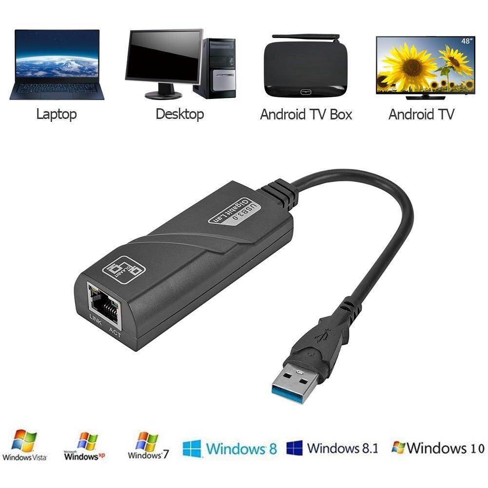 Bộ Chuyển Đổi Mini USB 3.0 Gigabit Ethernet, Thẻ Mạng Lan USB Sang RJ45 Dành Cho PC