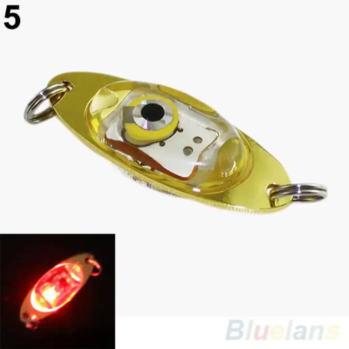 LED Deep Underwater Eye Shape Fishing Lure Light Flashing Lamp Low Power