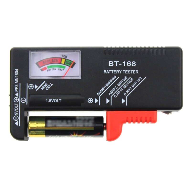 Con Trỏ Kiểm Tra Dung Lượng Pin Máy Kiểm Tra Pin Nhanh 1.5V AA AAA 9V Công Cụ Kiểm Tra Dung Lượng Pin Vuông Cho Gia Đình