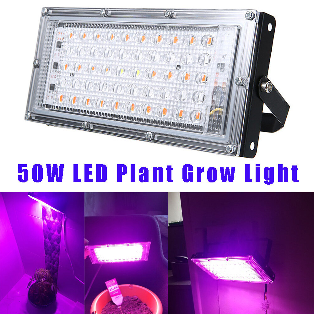 【Grow Light】AC220V 50W LED Full Spectrum Phyto Lamp Greenhouse Hydroponic Plant Growth Lighting