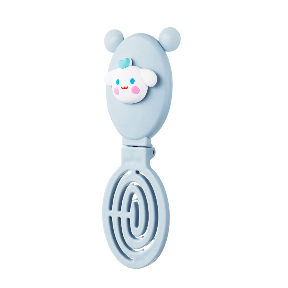 Cute Cartoon Portable Folding Comb, Mini Air Bag Comb with Mirror, Head Massage Hair Comb