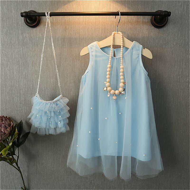Bayi Gadis Baju Pesta Pearl Gaun Pengantin Tulle Gaun Gadis Tas Pakaian (Tidak Termasuk Tas)