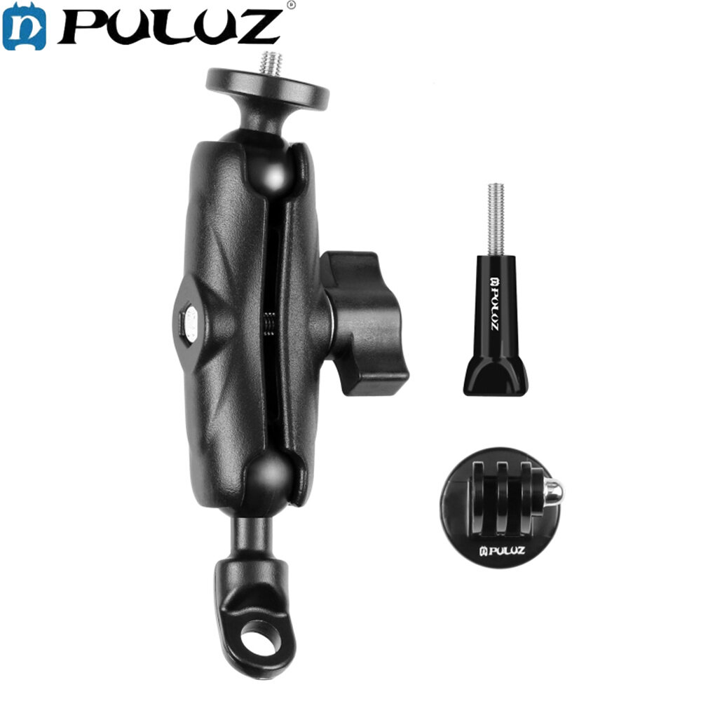 PULUZ Giá Gắn Gương Chiếu Hậu Xe Máy PU702B Giá Đỡ Máy Ảnh Thể Thao Xe Máy