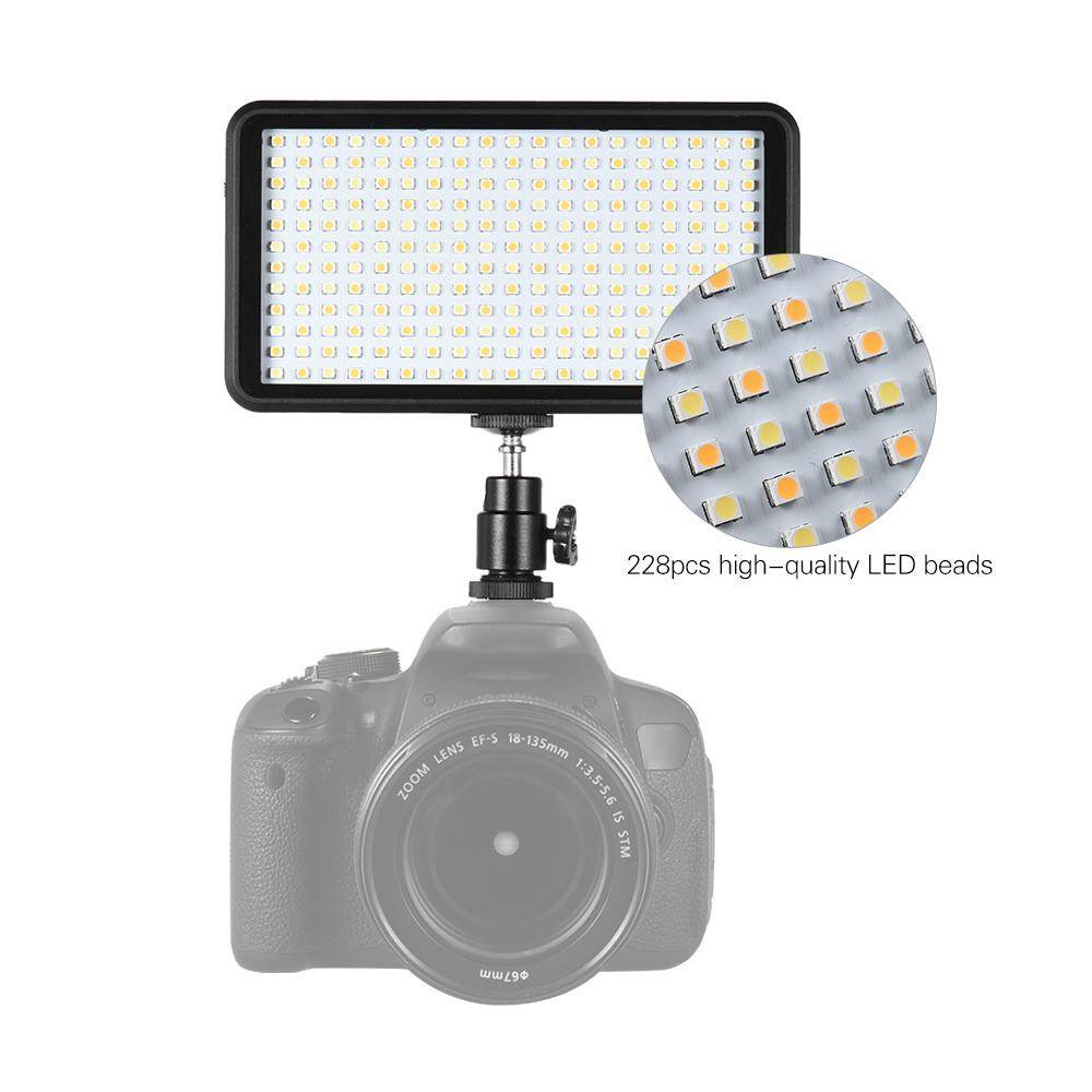 Andoer Siêu Mỏng 3200K/6000K Dimmable Studio Video Nhiếp Ảnh LED Light Bảng Điều Chỉnh Đèn 228 Cái Hạt Cho Canon Nikon DSLR Máy Ảnh DV Máy Quay Phim