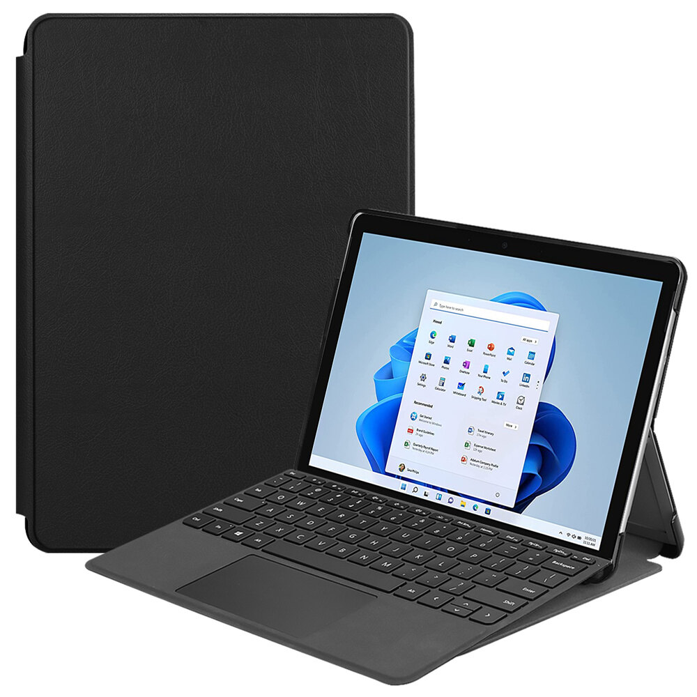 Màu Trơn Vỏ Máy Tính Bảng Cho Microsoft Surface Pro 8 Vỏ Ốp Da Cho Surface Pro 8 Vỏ Siêu Mỏng 13.0 Inch Ốp Lật Đứng Họa Tiết Điện Áp Gấp Làm Đôi