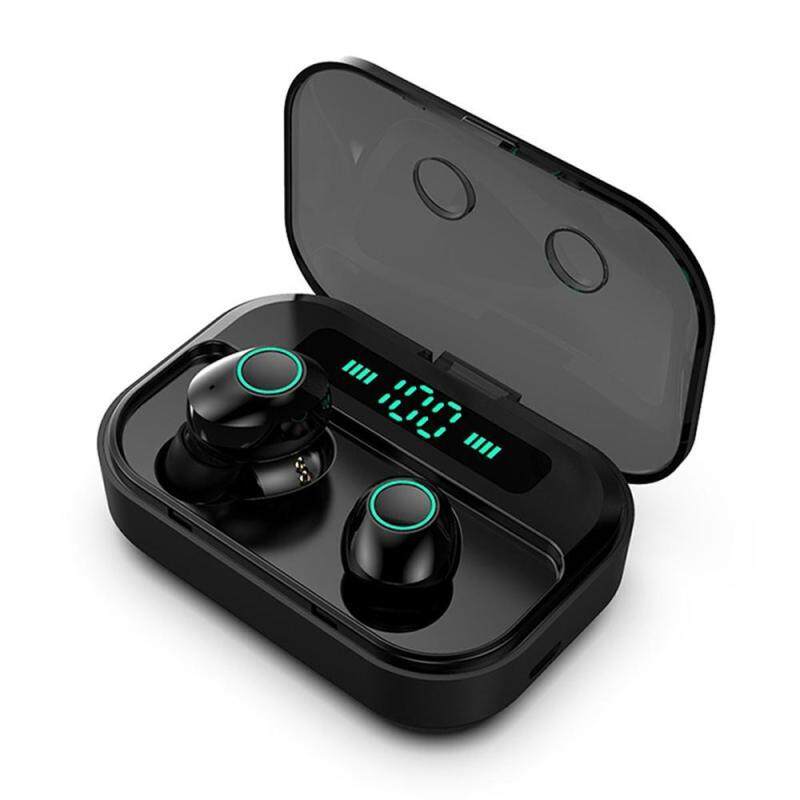 niceEshop M7 Bluetooth Wireless Earbuds ,TWS 5.0 Power LED Display IPX7 8D Surround Stereo Sport Headphone Singapore