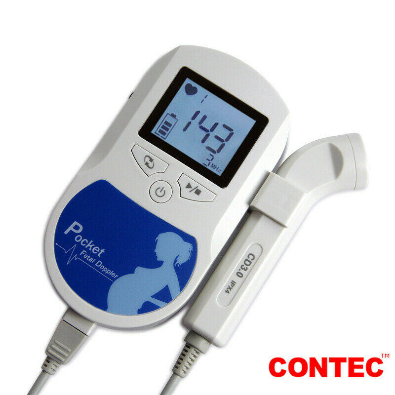 New Fetal Doppler CONTEC10A Baby Heart Beat Monitor Color LCD with 3Mh –  ContecEurope