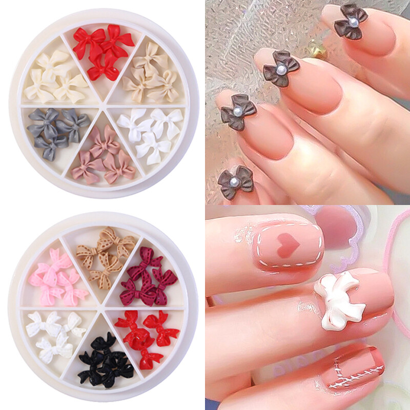 BEAUTYBIGBANG Various Creative DIY Manicure Accessories Dresses , Bear Shaped Flower Butterfly Crystal AB Nail Decoration 3D Bow Manicure Nail Art Rhinestones Nail Jewelry