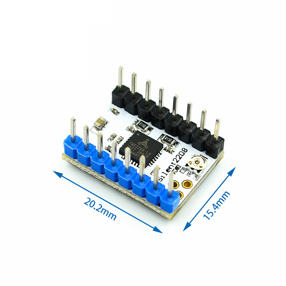 DM Phụ Kiện Máy In 3D Trình Điều Khiển Động Cơ Bước TMC2208 V1.2 Với Bộ Tản Nhiệt Hỗ Trợ Bước/Giao Diện DIR Và Giao Diện SPI 256 Phân Chia Dòng Điện Cực Đại 2A