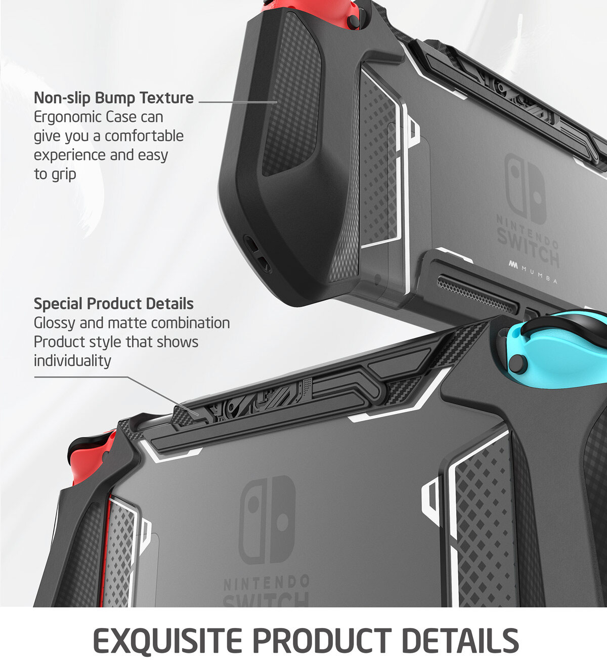 Mumba Case for Nintendo Switch Blade/Battle Protective Case (Black)