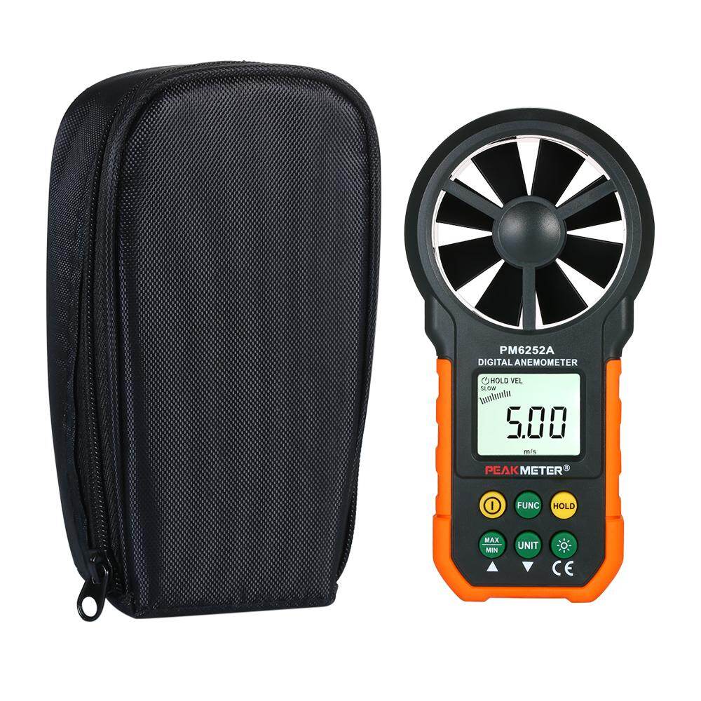 PEAKMETER Handheld Anemometer Portable Wind Speed Meter CFM Meter Wind Gauges Air Flow Thermometer with LCD Backlight for Weather Data Collection Outdoors Sailing Surfing Fishing