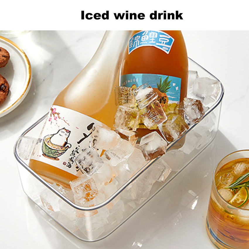 1Pc One-button Press Type Ice Mold Box Plastics Ice Cube Maker Ice Tray Mold With Storage Box With Lid Bar Kitchen Accessories