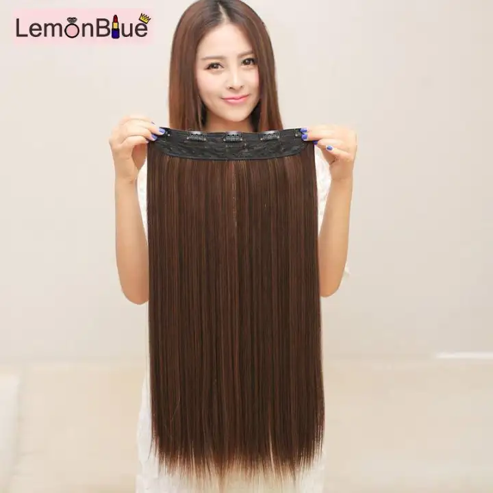 Lemonblue Extra Thick Clip In Heat Resistant Fibre Hair Extensions