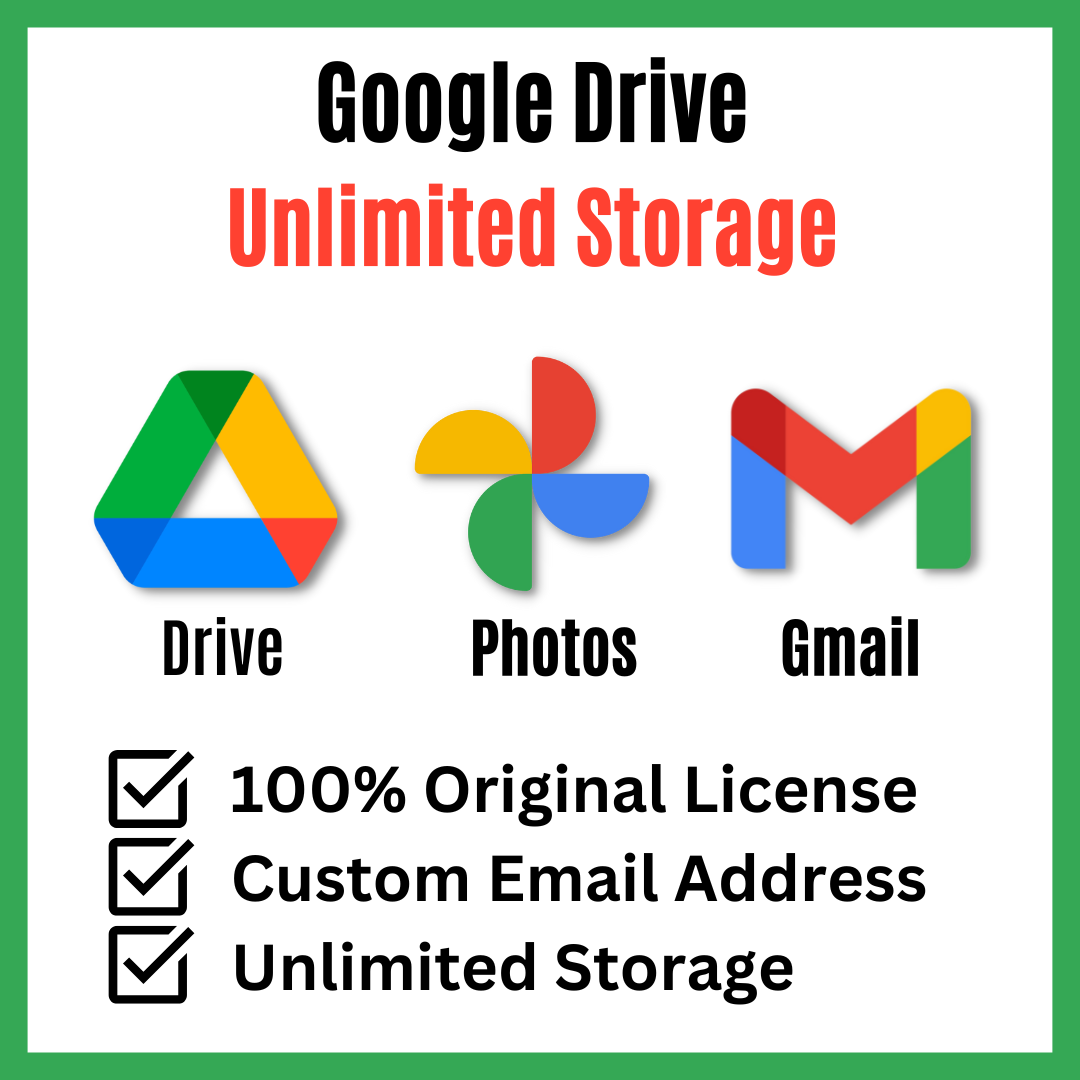 3 In 1 Package Unlimited Storage For Google Drive, Photos and Gmail 100%  Original Lifetime License | Lazada