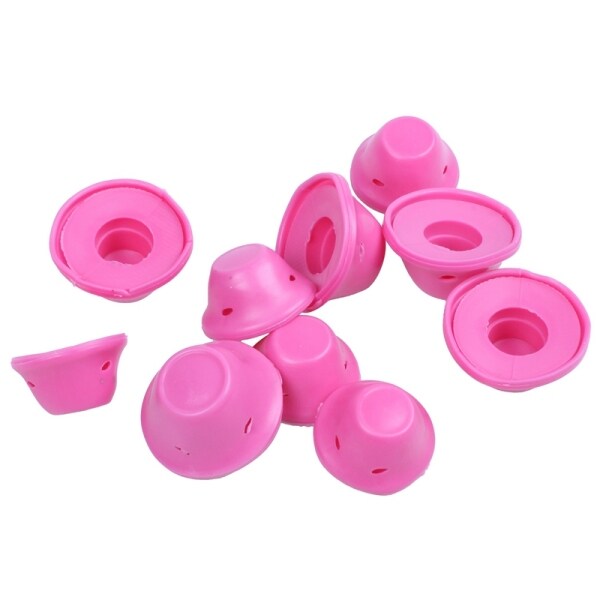 10pcs/set Soft Rubber Magic Hair Care Rollers Silicone Hair Curler No Heat Hair Styling Tool