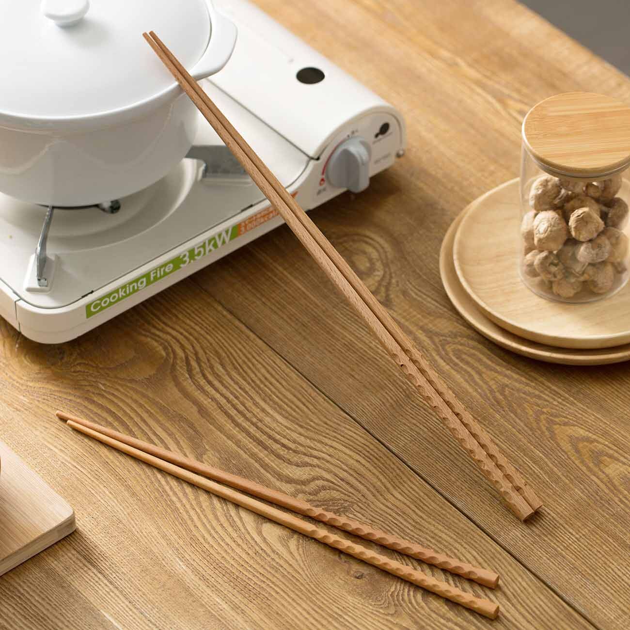 Homenhome Đũa Chiên Lẩu Siêu Dài Bằng Gỗ Sồi Bột Chiên Siêu Nhanh Rắn Gỗ