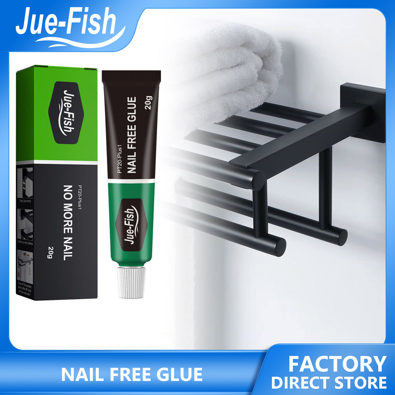 JUE-FISH 20g Strong Adhesive Sealant Welding Flux Fix Glue Nail Free  Stationery Glass Metal Ceramic Adhesive Super Glue All-purpose Glue Quick  Drying Glue Strong Adhesive Sealant Fix Glue Nail Free Adhesive for