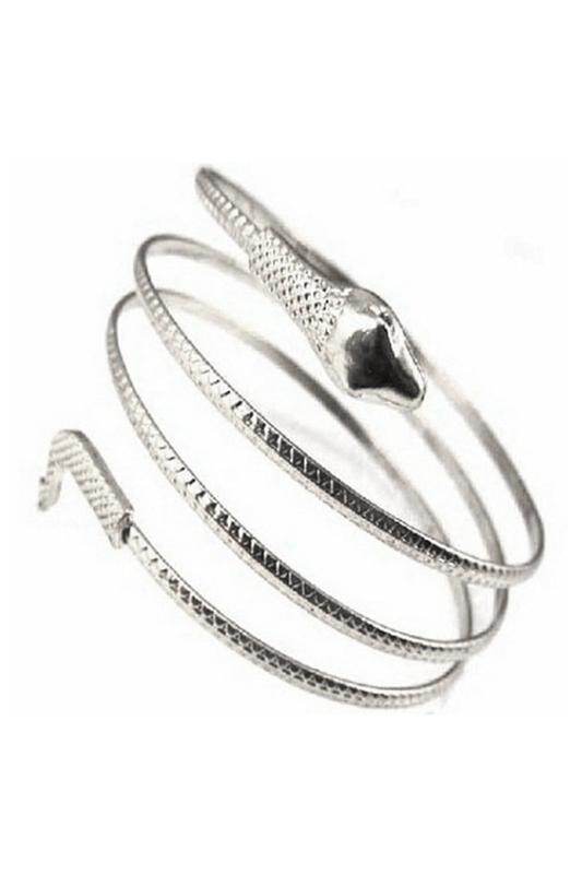Fashion Coiled Snake Spiral Upper Arm Cuff Armband Bangle Bracelet