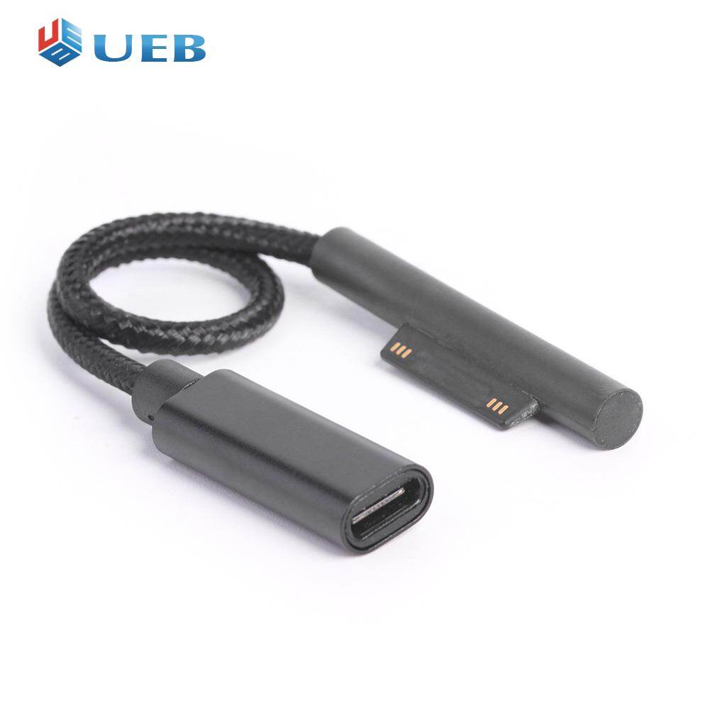 Bộ chuyển đổi nguồn điện cái 65w pd usb c bện, dành cho microsoft surface pro 5 191x11x10mm
