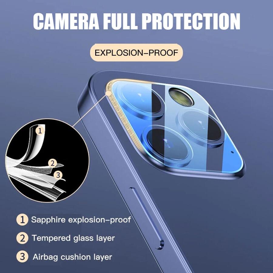 Kính Cường Lực Che Phủ Toàn Bộ Ống Kính Máy Ảnh Cho iPhone 14 Plus 14 13 12 Pro Max Bảo Vệ Màn Hình Mini Cho iPhone 11 Pro Max Bảo Vệ Máy Ảnh